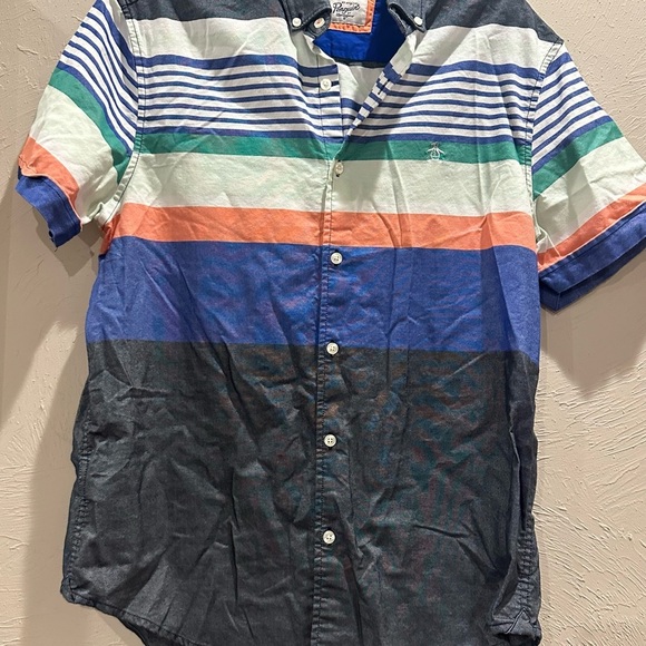 Original Penguin Other - Men's Penguin Striped Short Sleeve Shirt great condition- just wrinkled